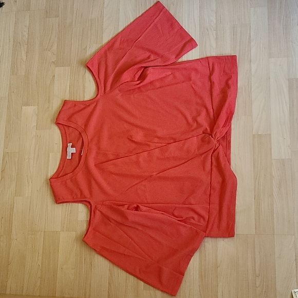 MICHAEL Michael Kors Tops - Michael Kors Cold Shoulder Long Sleeves Sangria Top Size 3XL